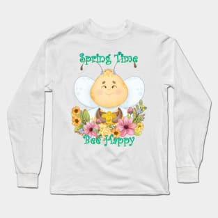 Spring Time Bee Happy Long Sleeve T-Shirt